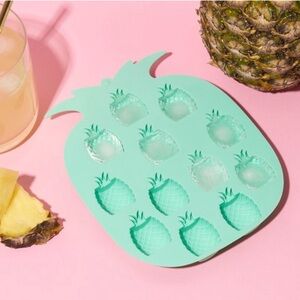 Blush Pineapple Shaped Silicone Ice Cube Tray Mold NWT